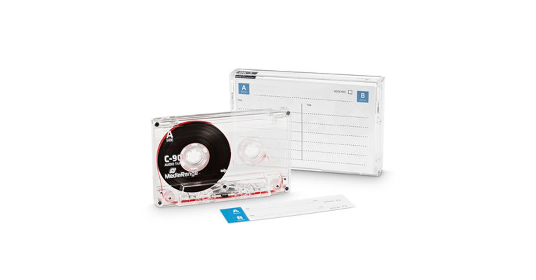 Cassetta Audio MediaRange C-90 - 90 Minuti, Tipo 1, Trasparente - Foto 3
