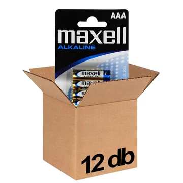 Maxell alkáli AAA elem LR03 1,5V - 12 darab (3 x 4 db bliszter)