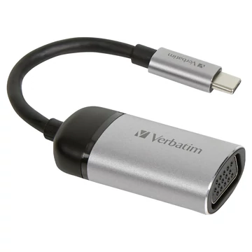 Verbatim USB Type-C - VGA adapter - ezüst/fekete Verbatim USB Type-C - VGA adapter - ezüst/fekete