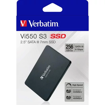 Verbatim VI550 S3 belső SSD 2.5" 256GB SATA III Verbatim VI550 S3 belső SSD 2.5" 256GB SATA III
