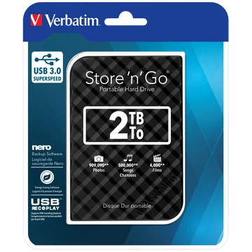 Verbatim Store 'n' Go külső merevlemez 2TB 2,5