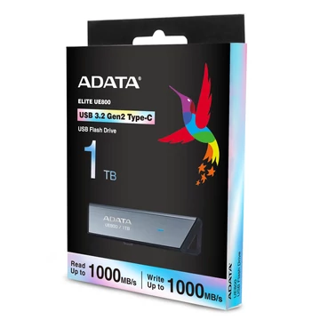 ADATA UE800 külső SSD 1TB USB-C 3.2 Gen 2 (1000/550 MB/s) - ezüst