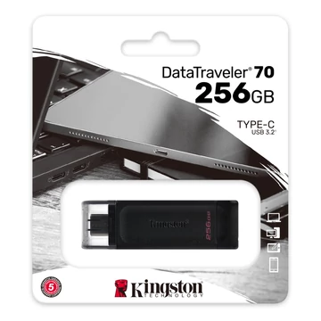 KINGSTON DT70 PENDRIVE 256GB USB Type-C  3.2 gen 1 Fekete
