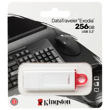 Kingston DataTraveler Exodia pendrive 256GB USB 3.2 Gen1 - fehér Kingston DataTraveler Exodia pendrive 256GB USB 3.2 Gen1 - fehér