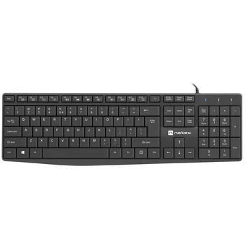 Natec Nautilius USB billentyűzet US Slim - fekete