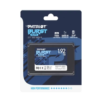 Patriot Burst Elite 1.92 TB SSD meghajtó 450/320 MB/s 2,5" SATA III Patriot Burst Elite 1.92 TB SSD meghajtó 450/320 MB/s 2,5" SATA III