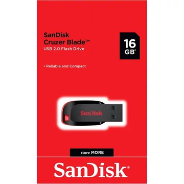 SANDISK CRUZER BLADE PENDRIVE 16GB USB 2.0 Fekete SANDISK CRUZER BLADE PENDRIVE 16GB USB 2.0 Fekete