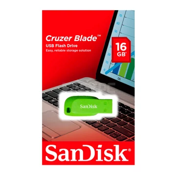 SanDisk Cruzer Blade pendrive 16GB USB 2.0 - zöld