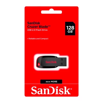 SanDisk Cruzer Blade pendrive 128GB USB 2.0 - fekete/piros (SDCZ50-128G-B35)