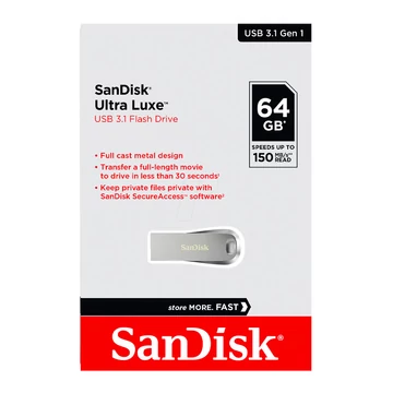 SanDisk Ultra Luxe pendrive 64GB USB 3.1 - ezüst