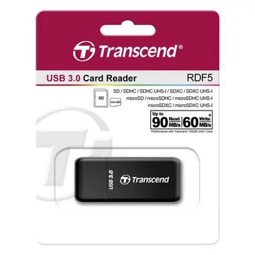 Transcend RDF5 USB 3.0 kártyaolvasó - fekete