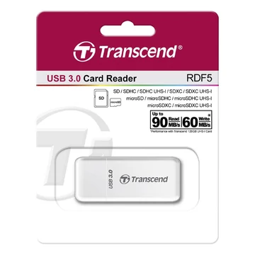 Transcend RDF5 USB 3.0 kártyaolvasó - fehér