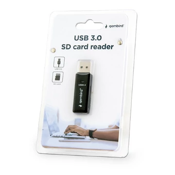 Gembird USB 3.0 SD és Micro SD kártyaolvasó - fekete