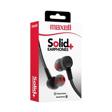 MAXELL SIN-8 Solid+ vezetékes fülhallgató mikrofonnal, fekete MAXELL SIN-8 Solid+ vezetékes fülhallgató mikrofonnal, fekete