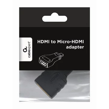 Gembird HDMI-micro - HDMI átalakító adapter aranyozott csatlakozóval - fekete