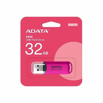 ADATA C906 pendrive 32GB USB 2.0 visszacsúsztatható fejjel - rózsaszín ADATA C906 pendrive 32GB USB 2.0 visszacsúsztatható fejjel - rózsaszín