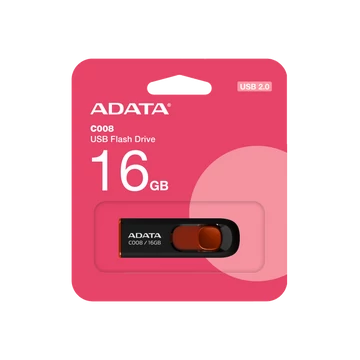 ADATA C008 CLASSIC PENDRIVE 16GB USB 2.0 Fekete-Piros ADATA C008 CLASSIC PENDRIVE 16GB USB 2.0 Fekete-Piros