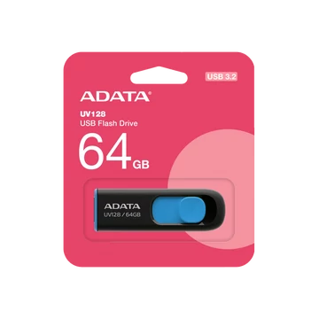 ADATA UV128 PENDRIVE 64GB USB 3.0 Fekete-Kék