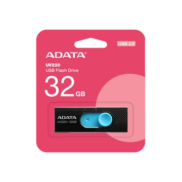 ADATA UV220 pendrive 32GB USB 2.0 - fekete-kék ADATA UV220 pendrive 32GB USB 2.0 - fekete-kék