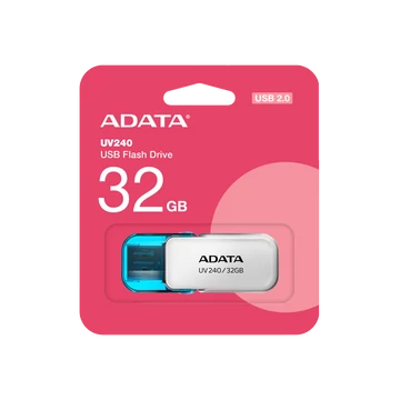 ADATA UV240 pendrive 32GB USB 2.0 - fehér-kék ADATA UV240 pendrive 32GB USB 2.0 - fehér-kék