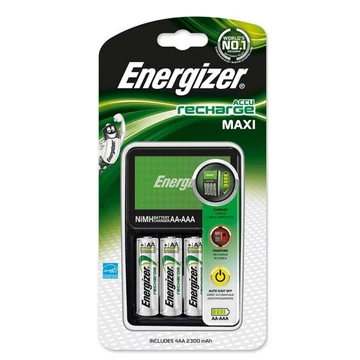 Energizer Maxi NiMH akkumulátor töltő 4x AA/AAA - fekete
