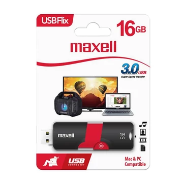 Maxell FLIX 16GB pendrive USB 2.0 - fekete-piros