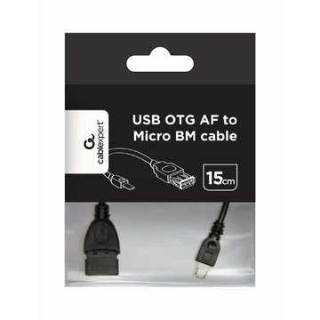 Gembird OTG kábel USB MICRO BM -&gt; AF USB 2.0 [15cm]
