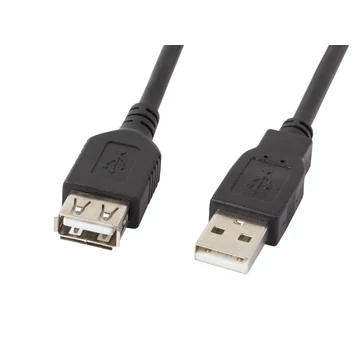 Lanberg USB 2.0 hosszabbító kábel 1.8m fekete Lanberg USB 2.0 hosszabbító kábel 1.8m fekete