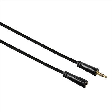 Hama audio hosszabbító kábel jack 3,5 mm, 5m - fekete Hama audio hosszabbító kábel jack 3,5 mm, 5m - fekete
