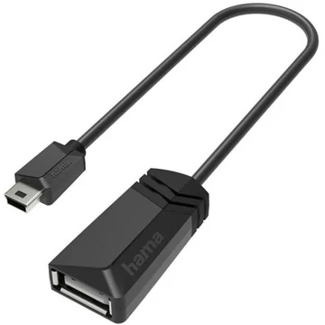 Hama Mini USB - USB-A OTG átalakító 480 MB/s - fekete Hama Mini USB - USB-A OTG átalakító 480 MB/s - fekete