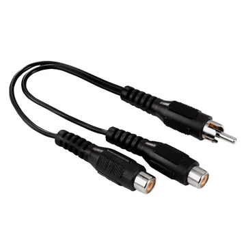 Hama audio adapter 2x RCA aljzat - 1x RCA dugó - fekete Hama audio adapter 2x RCA aljzat - 1x RCA dugó - fekete