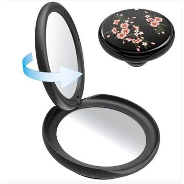 PopSockets PopTop Gen.2 telefontartó tükörrel Pink Blossom - fekete PopSockets PopTop Gen.2 telefontartó tükörrel Pink Blossom - fekete