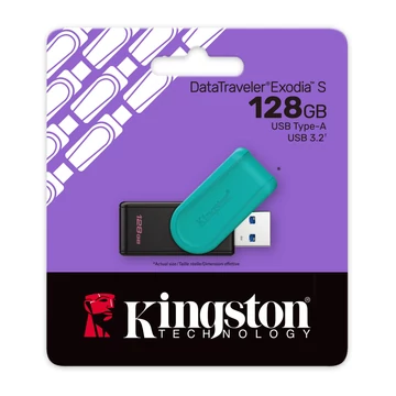 Kingston DataTraveler Exodia S pendrive 128GB USB 3.2 - türkiz