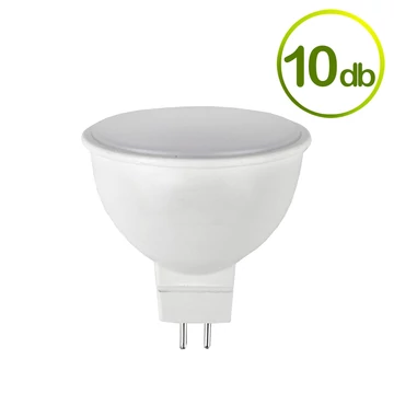 Helios GU5.3 MR16 LED izzó 6W 3000K 430lm 12V - meleg fényű (10db) Helios GU5.3 MR16 LED izzó 6W 3000K 430lm 12V - meleg fényű (10db)