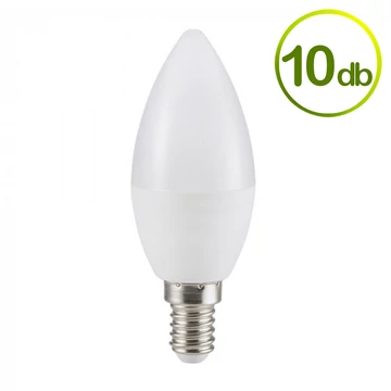 Helios C37 LED izzó E14 4W 3000K 400lm - meleg fényű (10 db)