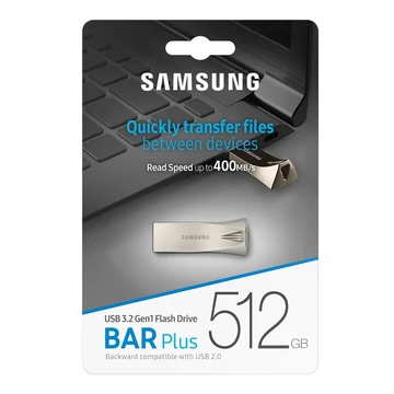 Samsung Bar Plus pendrive 512GB USB 3.1 Gen 2 400MB/s - pezsgő Samsung Bar Plus pendrive 512GB USB 3.1 Gen 2 400MB/s - pezsgő