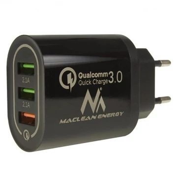 Maclean autós töltő Qualcomm Quick Charge QC 3.0 30W - fekete