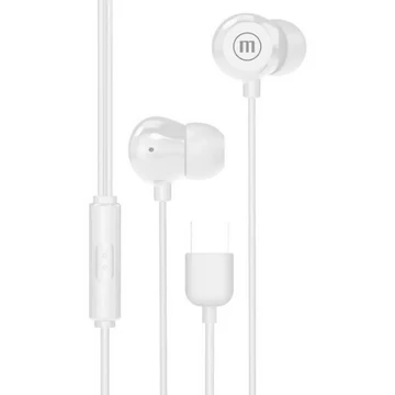 Maxell INBAX vezetékes fülhallgató Type-C csatlakozással mikrofonnal - fehér