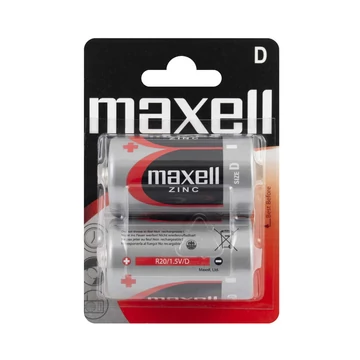 Maxell szén-cink D elem 1,5V 2 darabos kiszerelés