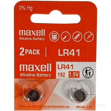 Maxell Alkáli 1,5V Lr 41 Gombelem (2) Maxell Alkáli 1,5V Lr 41 Gombelem (2)