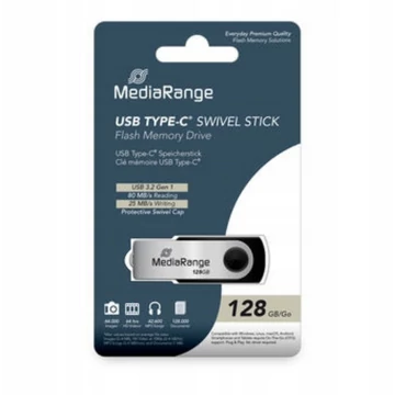 Mediarange 128GB Pendrive Type-C USB 3.2 Gen 1 Mediarange 128GB Pendrive Type-C USB 3.2 Gen 1