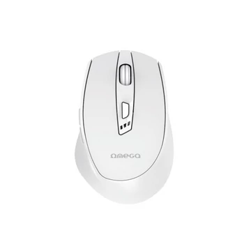 Omega OMC529 vezeték nélküli újratölthető egér Bluetooth 5.2 és 2.4GHz kapcsolattal 800-2400 DPI - fehér Omega OMC529 vezeték nélküli újratölthető egér Bluetooth 5.2 és 2.4GHz kapcsolattal 800-2400 DPI - fehér