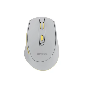 Omega OMC529 vezeték nélküli újratölthető egér Bluetooth 5.2 és 2.4GHz kapcsolattal 800-1200-1600-2400 DPI - fehér