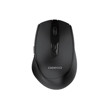 Omega OMC529 vezeték nélküli újratölthető egér Bluetooth 5.2 és 2.4GHz kapcsolattal 800-1200-1600-2400 DPI - fekete