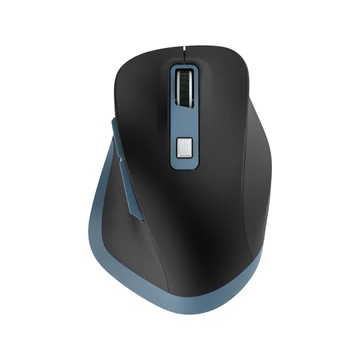 Omega vezeték nélküli újratölthető egér fekete/kék  USB-C 800-1200-1600-2400 DPI