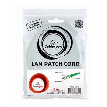 Gembird UTP patch kábel CAT6 RJ45 3m - zöld