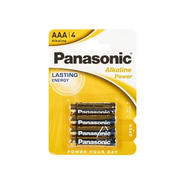 Panasonic Alkaline Power AAA 1,5V alkáli mikroelem LR03 - 4 darabos