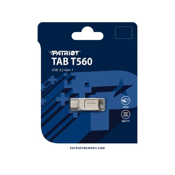 Patriot TAB T560 pendrive 256GB USB 3.2 Gen 1 USB-A és USB-C csatlakozóval - homokszín Patriot TAB T560 pendrive 256GB USB 3.2 Gen 1 USB-A és USB-C csatlakozóval - homokszín