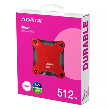 ADATA SD620 külső SSD 512GB USB 3.1 - piros (520/460 MB/s)
