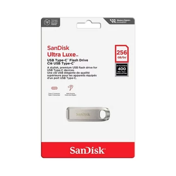 SanDisk Ultra Luxe pendrive USB Type-C 256GB USB 3.2 gen 1 - ezüst SanDisk Ultra Luxe pendrive USB Type-C 256GB USB 3.2 gen 1 - ezüst